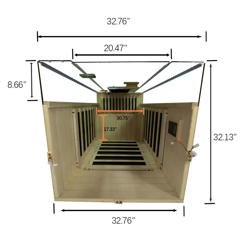 Wizzisaunas S01 1-Person Full Spectrum Near Zero EMF Indoor Infrared Sauna + Medical-Grade Red Light Therapy - image 6