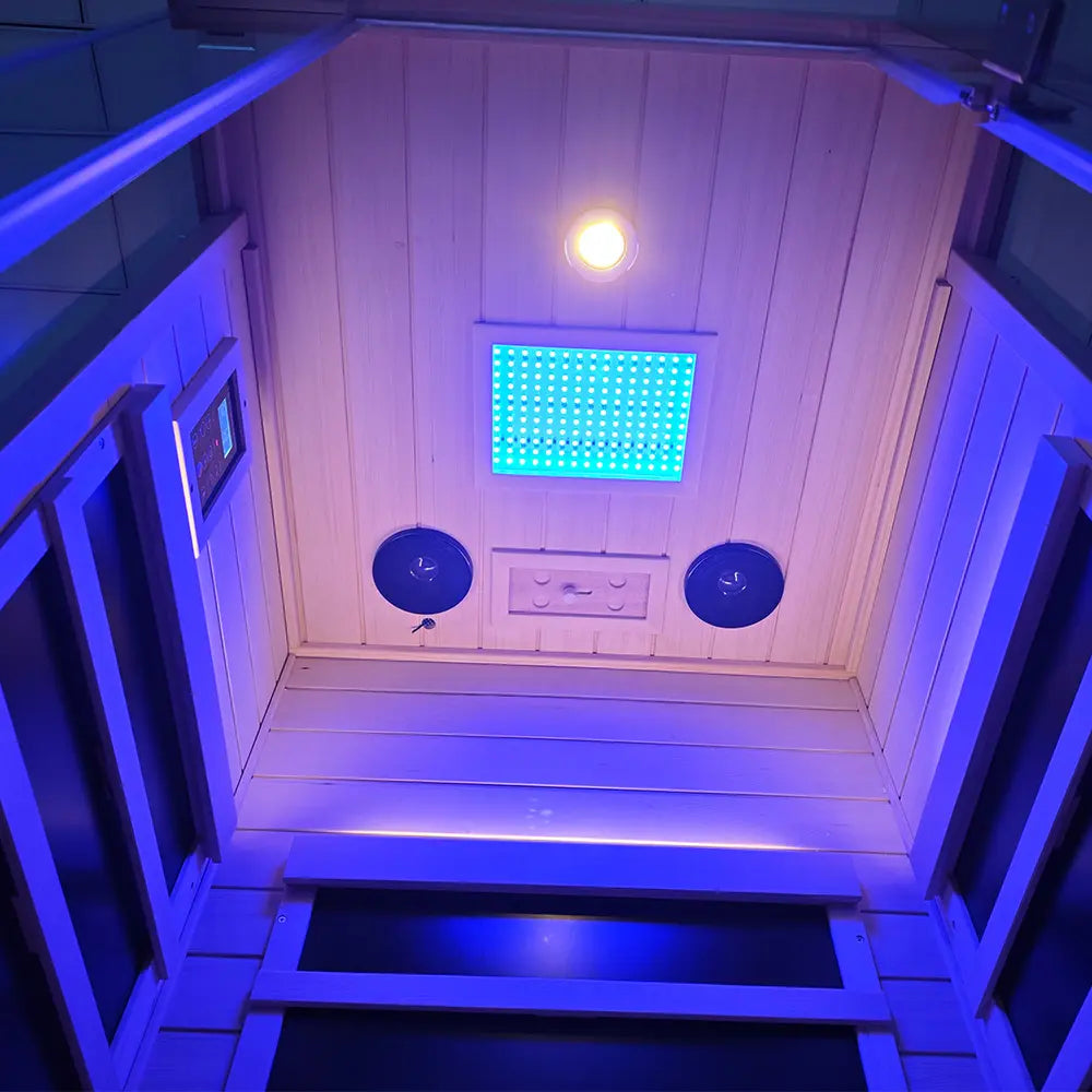 Wizzisaunas S01 1-Person Full Spectrum Near Zero EMF Indoor Infrared Sauna + Medical-Grade Red Light Therapy - image 9