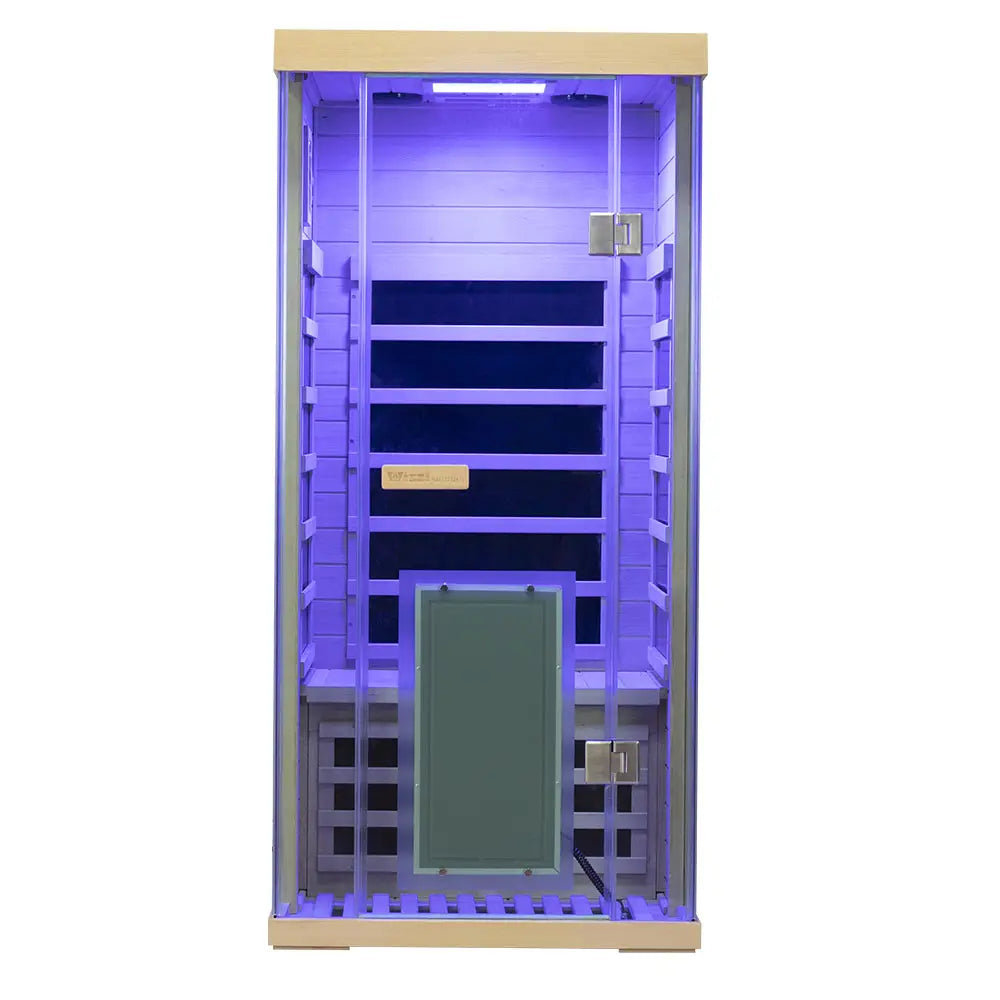 Wizzisaunas S01 1-Person Full Spectrum Near Zero EMF Indoor Infrared Sauna + Medical-Grade Red Light Therapy - view 3