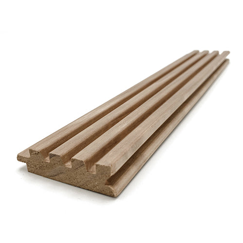 Prosaunas 桑拿木材，Thermo-Aspen 镍间隙墙面覆盖层，1 英寸 x 4 英寸 | WOOD665