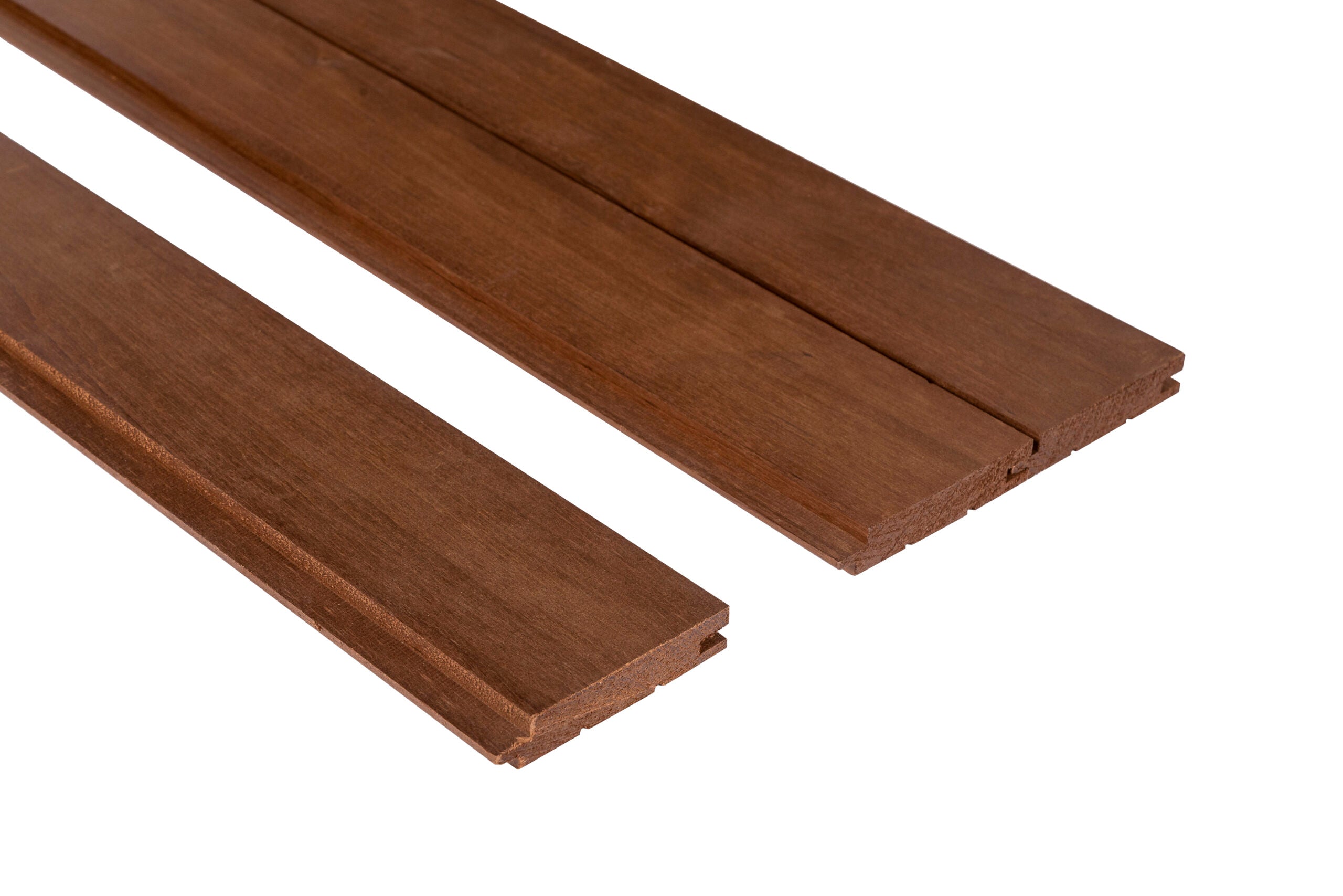 Thermory Dark Thermo-Alder Nickel Gap Sauna Wall Cladding – 1″×4″
