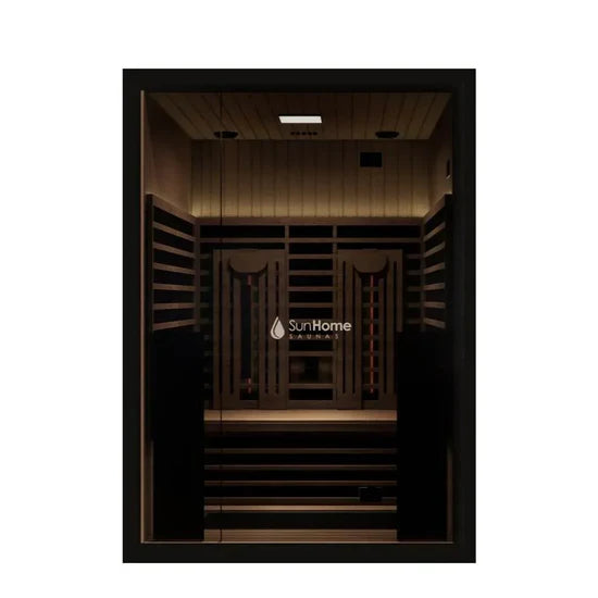Sun Home Eclipse™ 2-Person Full Spectrum Indoor Infrared Sauna + Red Light Therapy