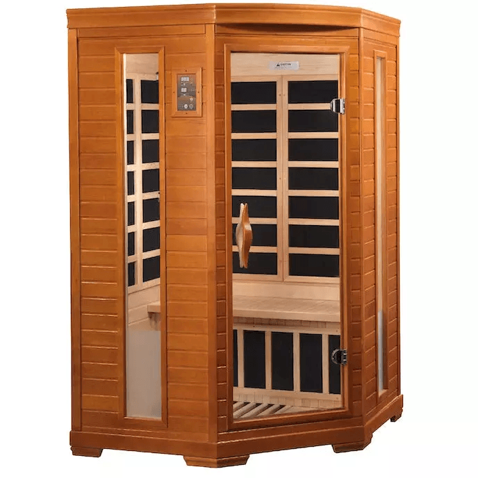 Sauna de infrarrojos dinámicos Heming Elite de esquina para 2 personas con CEM ultra bajo FAR | DYN-6225-02 Élite