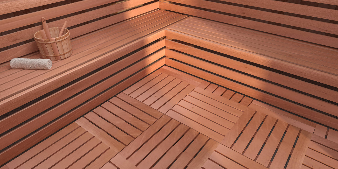 Scandia Red Cedar 2'x2' Duckboard Sauna Flooring