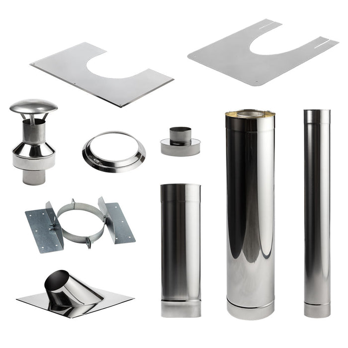 HUUM Thru-Angled Roof Sauna Stove Chimney Kit | Stainless Steel